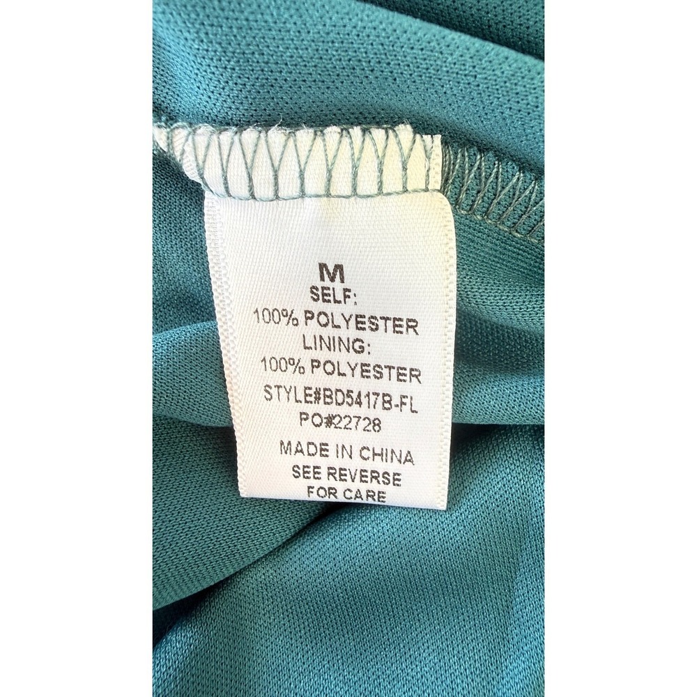 Baltic Born Lombard Tiered Dress Blue Gold Floral Cottagecore Boho Mini Medium - Picture 9 of 15
